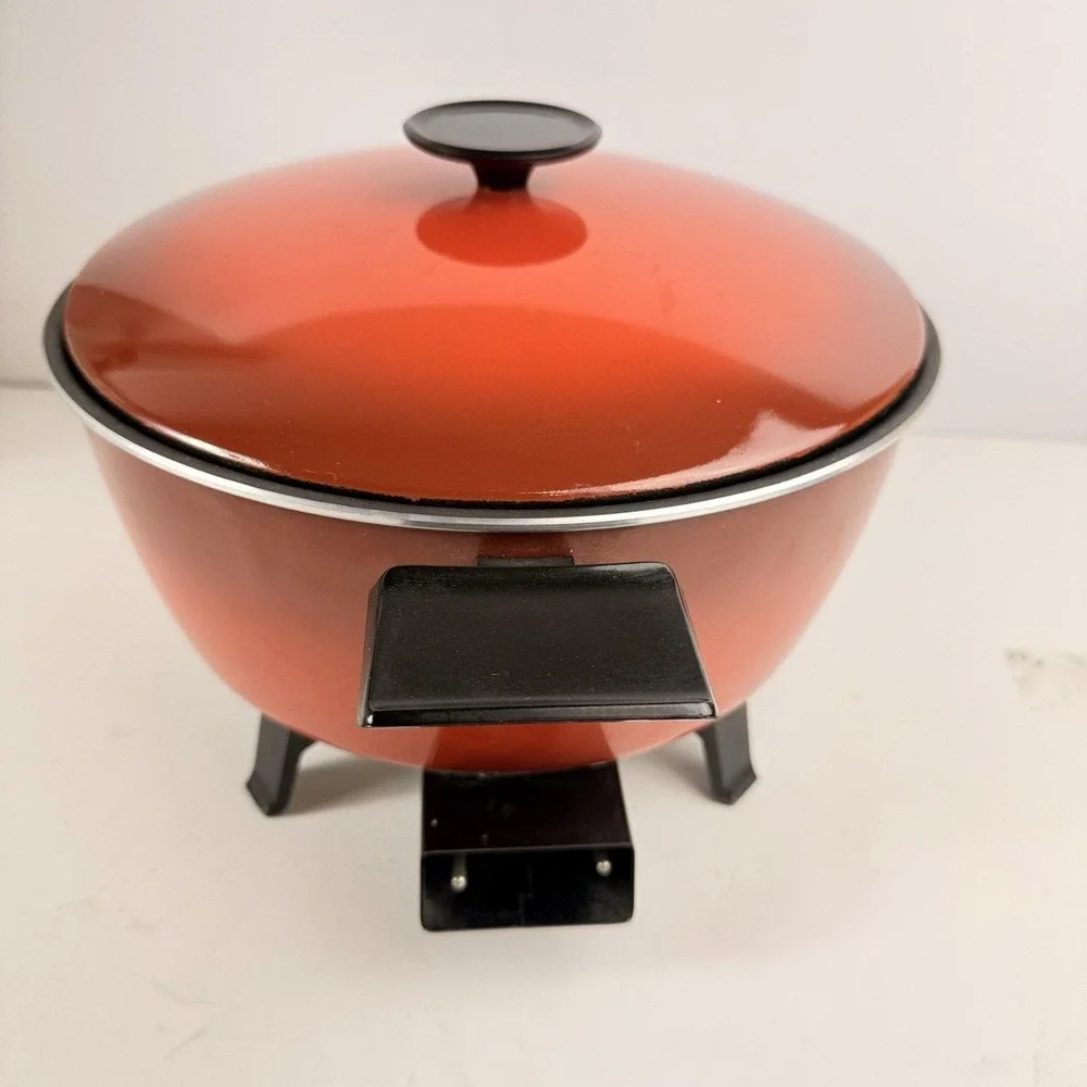 Vtg WEST BEND Country Kettle Electric Skillet Frypan Cooker Pot Casserole 5 Qt